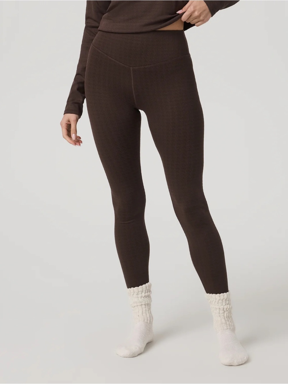 NWT Vuori Textured Chilled Out Legging/ Java Houndstooth/ Small